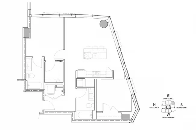 2 Bedroom C 2204 floor plan